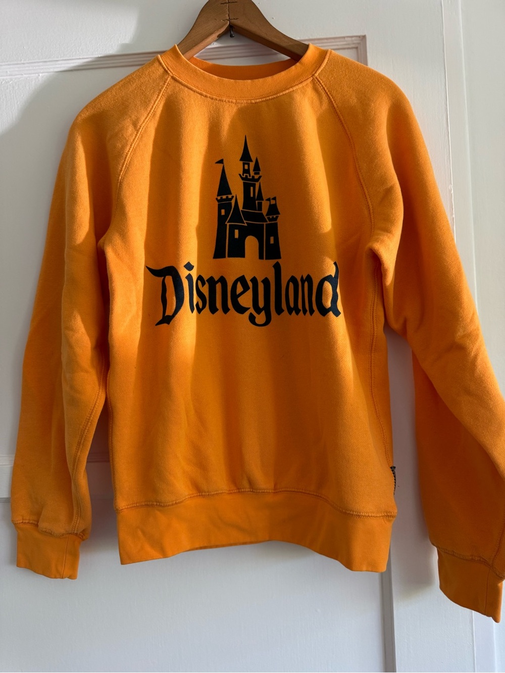 Disney Orange Crewneck Sweatshirt with Sewn Tag